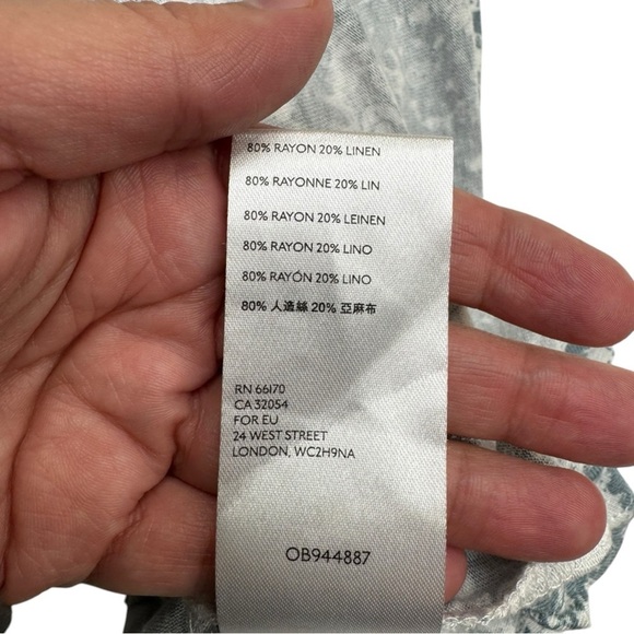 Free People Mimi Ivory Blue Yellow Multi Print Halter Neck Tunic OB944887 - Picture 9 of 12